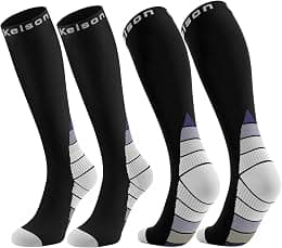 (2 Pairs) Compression Socks/Stockings for Men & Women,Speed Up Recovery Best Graduated Athletic Fit for Travel, Running, Nurses,Shin Splints, Flight & Maternity Pregnancy. Boost Stamina, Circulation - متتبع أسعار Amazon.sa
