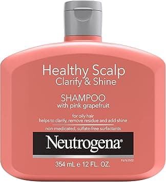 Neutrogena Exfoliating Healthy Scalp Clarify & Shine Shampoo for Oily Hair and Scalp, Anti-Residue Shampoo with Pink Grapefruit, pH-Balanced, Paraben & Phthalate-Free, Color-Safe, 12oz on Amazon.ae - Price Tracker
