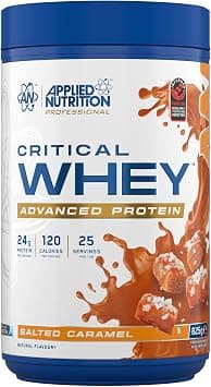 Applied Nutrition Critical Whey Protein Powder – 24g Protein per Serving, High Protein Powder, Protein Shake with BCAAs & Glutamine – Muscle Growth & Recovery (825g - 25 Servings) (Salted Caramel) على Amazon.ae - متتبع الأسعار