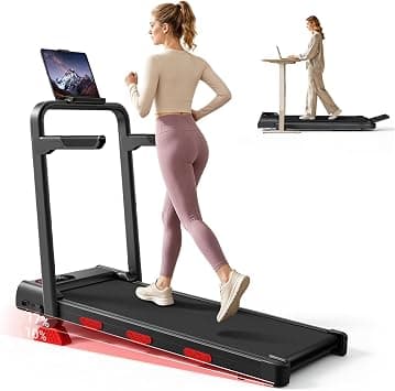 Treadmill with 17% Incline Foldable Walking Pad with Handle 10KM/H for Home on Amazon - Best Deal Finder