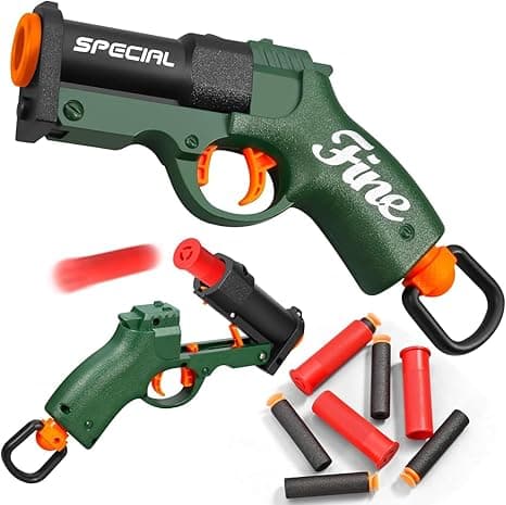 Dress-Up Accessories Shell ejecting Pistol Soft Bullet Toy Gun, Children's Gift, Shooting Games Education Gun Toy for 14+ Kids Boys (Mini Green) on Amazon.ae - Price Tracker
