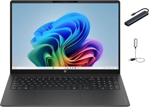 HP OmniBook 3 16 inch WUXGA (1920x1200) Next Gen AI PC IPS Display Laptop, Snapdragon X X1-26-100 Processor, 16GB DDR5 RAM, 512GB SSD, Copilot AI, Win11 Home, Mica Silver with HEX Accessories on Amazon.ae - Price Tracker