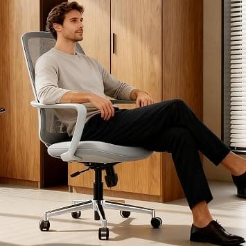VOFFOV Ergonomic Office Chair, Comfortable Gaming Chairs with High Back Mesh & Lumbar Support, Executive Rolling Swivel Comfy Office Desk Chairs for Long Hours on Amazon.ae - Price Tracker