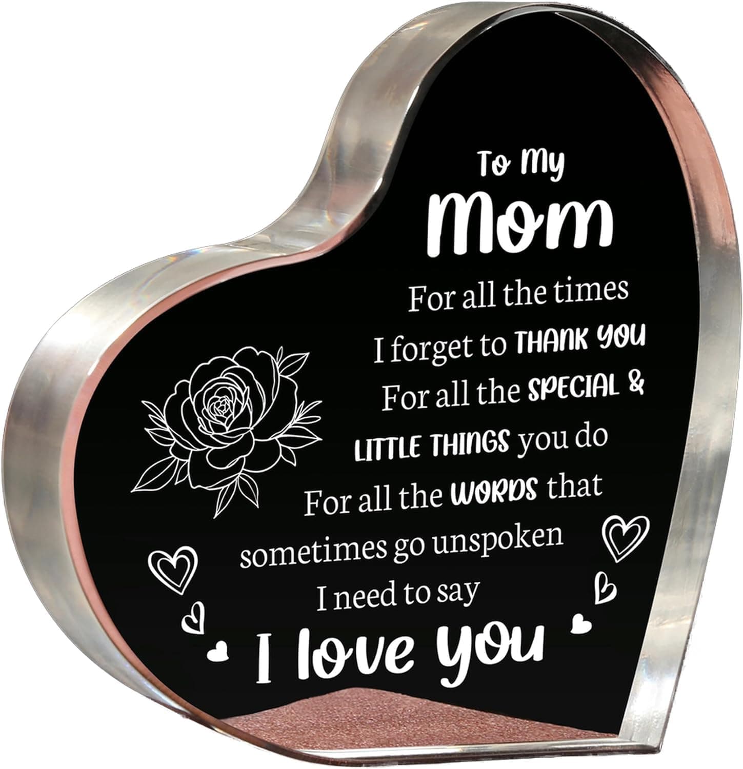 Mothers Day Gifts For Mom, Mom Birthday - Acrylic Keepsake 3.9X3.9 Inch I Love You Moms From Son Best Christmas Valentines Gift Mother on Amazon.ae - Price Tracker