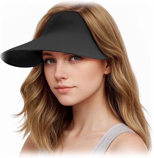 Wide Brim Sun Visor Hat for Women, UPF50+ UV Protection, Lightweight Foldable Sports Cap, Summer Beach Cap with lightweight elastic fabric, Ponytail-Friendly Sun Hat for Outdoor Activities on Amazon.ae - Price Tracker