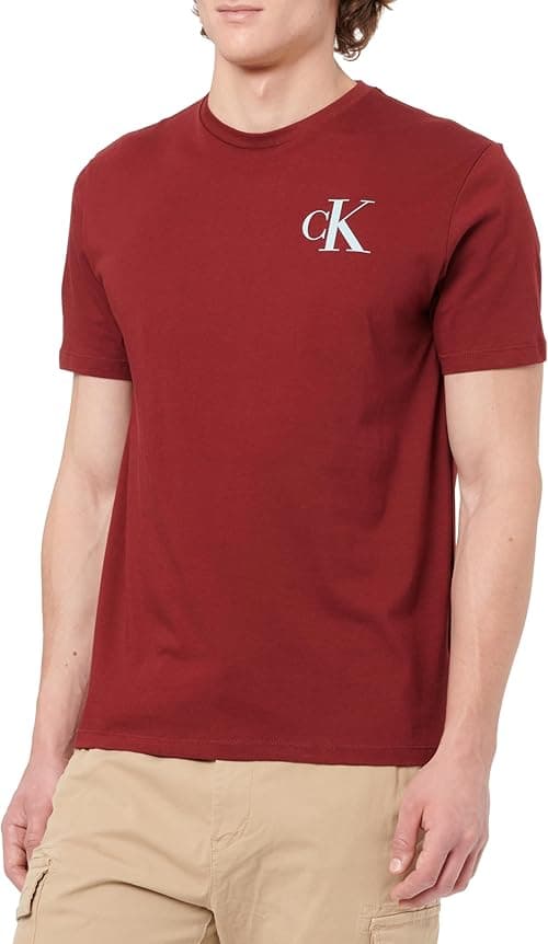 Calvin Klein mens Ss 30s Eu Left Chest Logo Tee Lv04rd865g T-Shirts (pack of 1) on Amazon.ae - Price Tracker