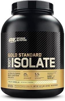 Optimum Nutrition, Gold Standard, 100% Isolate, Rich Vanilla, 2.91 lbs (1.32 kg) - متتبع أسعار Amazon.sa