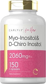 Carlyle Myo-Inositol and D-Chiro Inositol 2060mg | 150 Capsules | Non-GMO, Gluten Free Supplement على Amazon.ae - متتبع الأسعار