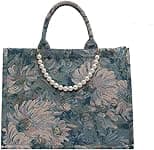 Fashion luxury tote bag cotton linen one shoulder large capacity jacquard embroidery retro Oil Painting handbag - Amazon.ae Price Tracker