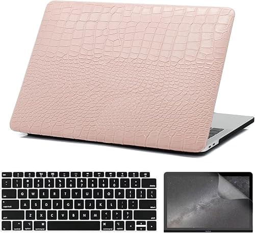 Compatible with MacBook Air 15 inch Case 2026-2023 Release M5 M4 M3 M2 Chip (Model A3448 A3241 A3114 A2941), Classic PU Leather Hard Case with Keyboard Cover & Screen Protector, Pink on Amazon.ae - Price Tracker