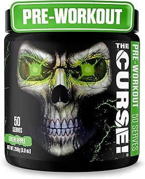 JNX Sports The Curse! Pre Workout Supplement - Intense Energy & Focus, Instant Strength Gains, Enhanced Blood Flow - Nitric Oxide Booster with Creatine & Caffeine - Men & Women | Green Apple | 50 SRV on Amazon.ae - Price Tracker