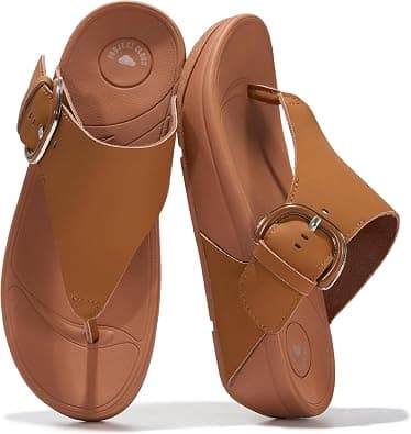Project Cloud Sandals for Women - Leather Thong Sandals with Adjustable Buckle - Plush and Soft Insole Slippers - Non Slip Outsole Slides Summer Outfits 2026 (Arlee Buckle) على Amazon.ae - متتبع الأسعار