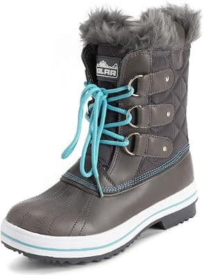 POLAR Womens Snow Boot Quilted Short Winter Snow Rain Warm Waterproof Boots on Amazon.ae - Price Tracker