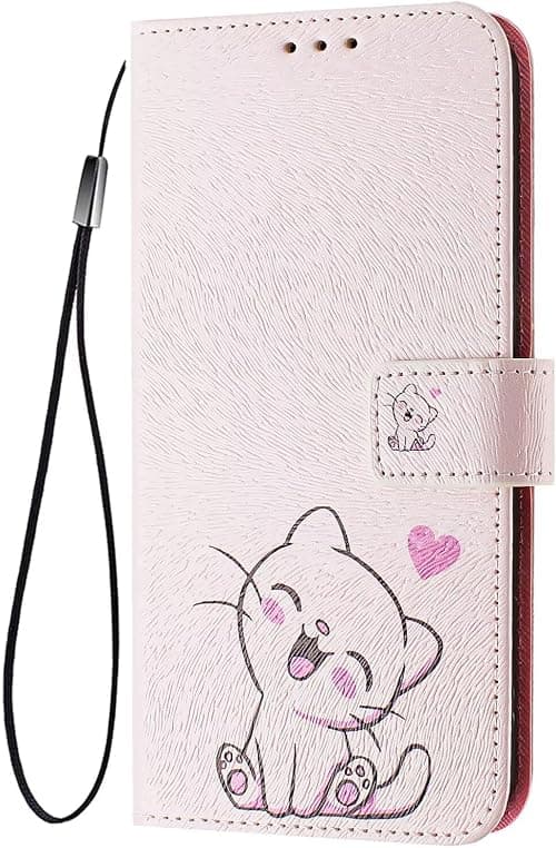 ILING Case for Xiaomi POCO F8 Ultra 5G, Elegant Flowers and Cute Animated Woman Case, Wallet PU Leather Flip Shockproof Cover with Card Slots/Stand (Cute Cat) على Amazon.ae - متتبع الأسعار