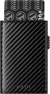 VULKIT Men's Card Holder Wallet Pop Up Wallet Magnetic Closure RFID Blocking Tri-fold Leather Wallet on Amazon.ae - Price Tracker