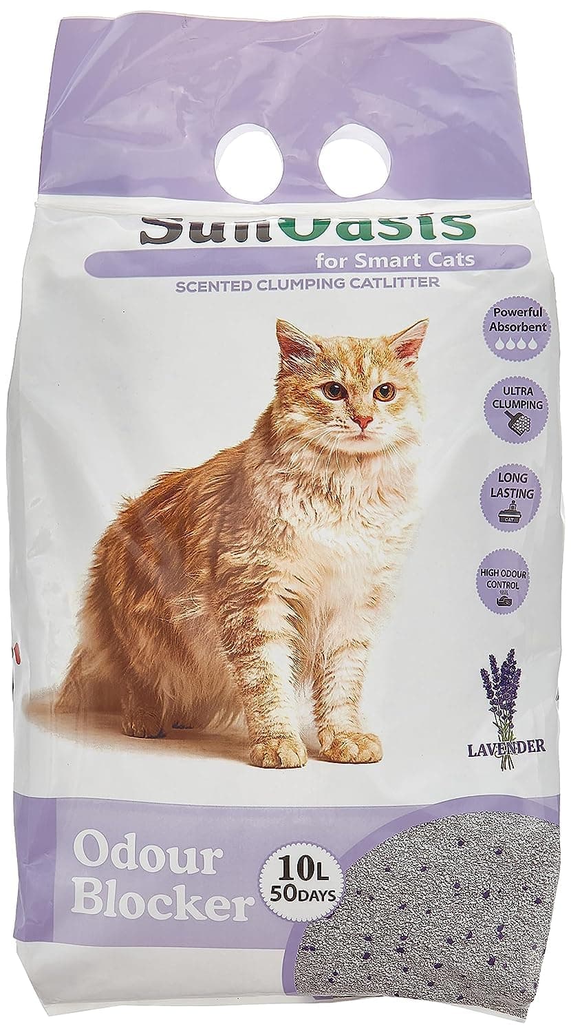 Sun Oasis Clumping Cat Litter Lavender Scented 10 L on Amazon.ae - Price Tracker