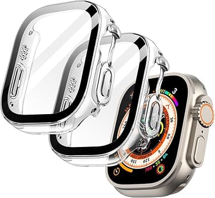 JETech Case with Screen Protector for Apple Watch Ultra 3/2/1 49mm, Overall Protective Cover, Built-in Tempered Glass Film High Sensitivity, 2 Pack (Clear) on Amazon.ae - Price Tracker