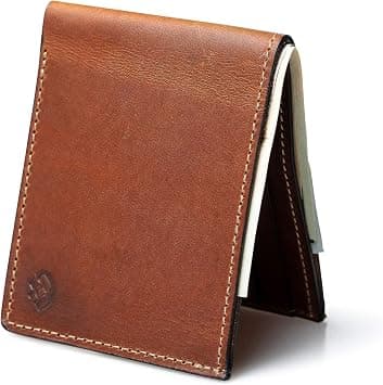 Main Street Forge Bifold Leather Wallet For Men | Made in USA | Mens Bifold Wallets | American Made |, Rio Latigo Brown, 7 Slot Bifold, Classic - متتبع أسعار Amazon.sa