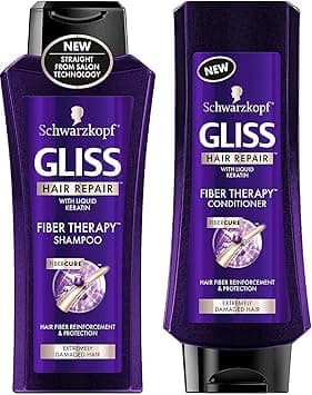 Gliss Schwarzkopf Hair Repair - Fiber Therapy For Extremely Damaged Hair - Shampoo & Conditioner Set - Net Wt. 13.6 FL OZ (400 mL) Per Bottle - One Set on Amazon.ae - Price Tracker