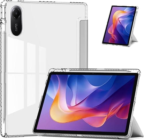 FDHYFGDY Case for Xiaomi Redmi Pad 2, multi-angle folding protective case, PU leather case, triple fold flip protective case with auto sleep/wake function, grey على Amazon.ae - متتبع الأسعار