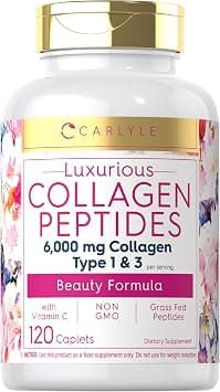 Carlyle Collagen Peptides with Vitamin C | 6000mg | 120 Caplets on Amazon.ae - Price Tracker