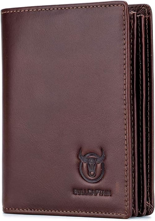 BULLCAPTAIN Large Capacity Genuine Leather Bifold Wallet/Credit Card Holder for Men with 15 Card Slots QB-027 on Amazon - Best Deal Finder