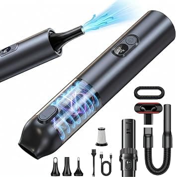 Car Vacuum Portable Cordless, 4-in-1 Handheld Vacuum Cordless Vacuum Cleaner&Air Duster with Multi-Nozzles, Hand Cordless Rechargeable Vacuum Cleaners for Car, Home, Office, Pet on Amazon - Best Deal Finder