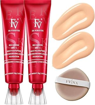 FV 2 Pack Hydrating Liquid Foundation Makeup, Waterproof & Lightweight, Natural Finish with Medium Coverage, Ideal for Dry and Normal Skin (Nourishing Classic Ivory) on Amazon.ae - Price Tracker