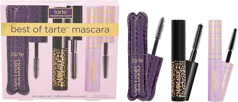 tarte best of tarte mascara trio set – Featuring Tartelette Tubing for Volume & Length, Smudge-Proof Longwear, Flake-Free, Easy to Remove, Cruelty-Free, travel size, black on Amazon.ae - Price Tracker