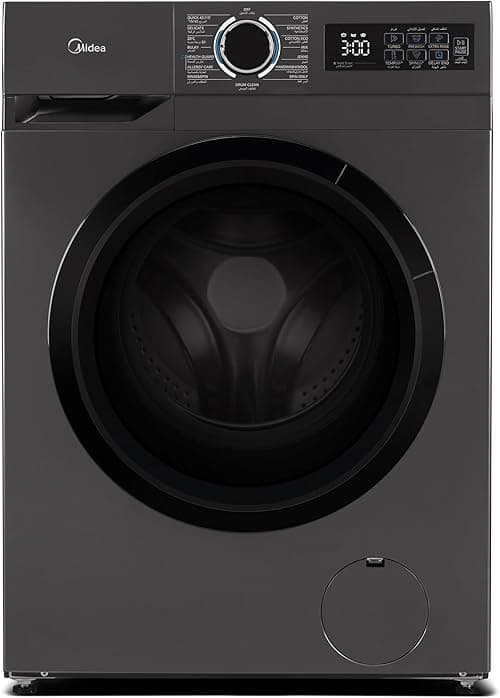 Midea 8KG Front Load Washing Machine With BLDC Inverter Motor, 1400 RPM, 15 Programs, Fully Automatic Washer With Lunar Dial, Integrated Digital Control-LED Display, Water Cube Drum - MF110W80B/T-GCC on Amazon.ae - Price Tracker