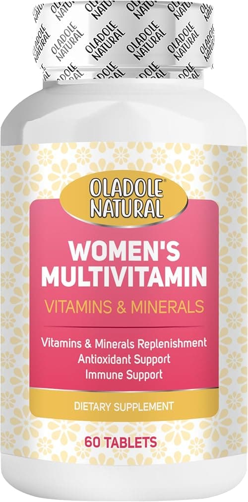 Oladole Natural Women's Multivitamin- 60 Tablets | Immune Support, Energy Boost, Hair, Skin & Nails Health, Metabolism Support & Antioxidant Protection | Essential Daily Nutrients | Non- GMO على Amazon.ae - متتبع الأسعار