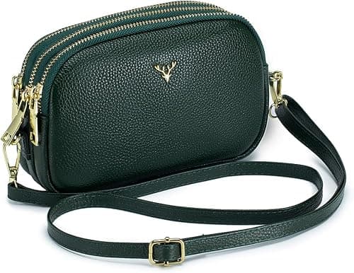 Small Crossbody Bags Genuine Leather Shoulder Handbags Trendy Design Cellphone Purses for Women and Girls on Amazon.ae - Price Tracker