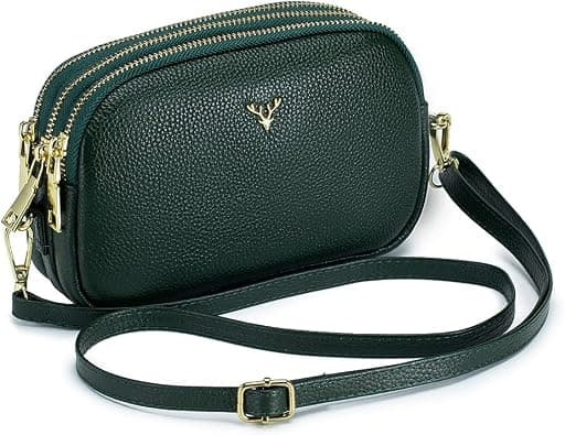 Small Crossbody Bags Genuine Leather Shoulder Handbags Trendy Design Cellphone Purses for Women and Girls على Amazon.sa - متتبع الأسعار