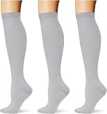 (3 pairs) Compression Socks 20-30 mmHg Long Knee High Socks for Women Men Support Athletic Travel Daily Wear - متتبع أسعار Amazon.sa