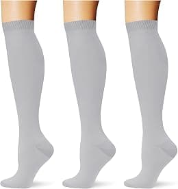 (3 pairs) Compression Socks 20-30 mmHg Long Knee High Socks for Women Men Support Athletic Travel Daily Wear - متتبع أسعار Amazon.sa