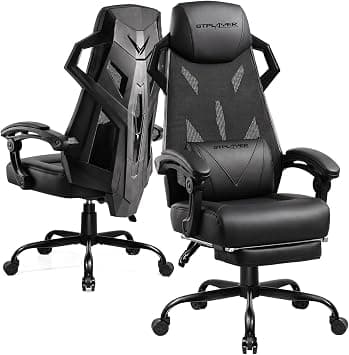 GTPLAYER #1USA Ergonomic Gaming Chair with Footrest, Mesh Back Computer Desk Chair with Recline, Adjustable Headrest & Lumbar Support, Mech Design Video Game Chair for Home, Study & Office (GT-Black) - Amazon.sa Price Tracker