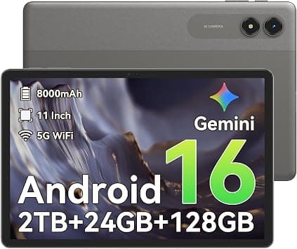 Android 16 Tablet,11 Inch Tablet with 24GB RAM 128GB ROM,Octa-Core T7250 Processor,90Hz Display,8000mAh Battery with Fast Charging & OTG Reverse Charge,Gemini AI Tablets,Smart Camera,4-Year Warranty on Amazon.ae - Price Tracker