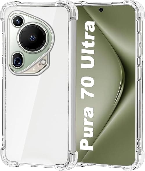 Zubitech Case for Huawei Pura Ultra Clear TPU Four Corners Military-Grade Protection Cover Transparent Soft Silicone Bumper Case على Amazon.ae - متتبع الأسعار