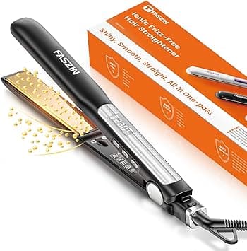 Faszin 2 in 1 Curling and Straightening Iron, 20s Fast Heating, Titanium Ion Straightener Plates for Smoothing Style, 3D Floating Panel Prevents Pulling, with LCD Screen, 130°C-230°C – Black on Amazon.ae - Price Tracker