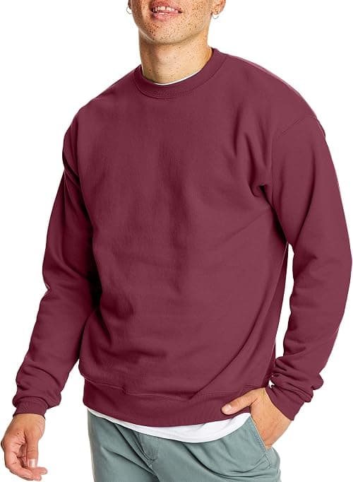 Hanes Men's Sweatshirt, EcoSmart Fleece Crewneck Sweatshirt, Cotton-Blend Fleece Sweatshirt, Plush Fleece Pullover Sweatshirt on Amazon - Best Deal Finder