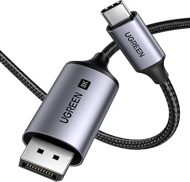 UGREEN 8K USB C to DisplayPort Cable Thunderbolt 3/4 to DP for iPhone 17 2M | 8K@60HZ 4K@240HZ/144HZ/120HZ 2K@360HZ for iPhone 16 Series Macbook Pro/Air Galaxy S6/S25 iPad Pro/Air/Mini Dell XPS على Amazon.ae - متتبع الأسعار