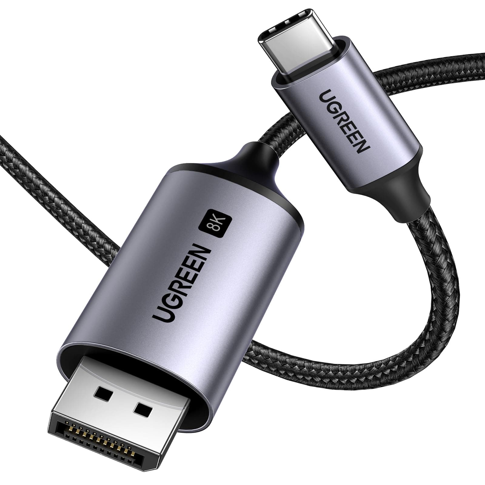 UGREEN 8K USB C to DisplayPort Cable 1M, Type C Thunderbolt 3/4 to DP Cable 8K@60HZ,4K@240HZ/144HZ/120HZ,2K@360HZ, for iPhone 17/16 Series, Macbook Pro/Air,Galaxy S23/23+,iPad Pro/Air/Mini,Dell XPS on Amazon.ae - Price Tracker