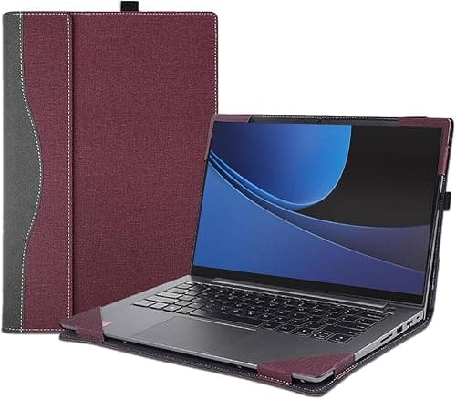 Lenovo IdeaPad Slim 5 14AHP9 14IMH9, Yoga Slim 6, 6i and Yoga Slim 7 Pro Laptop Protective Case Cover PU Leather (Wine Red) on Amazon.ae - Price Tracker