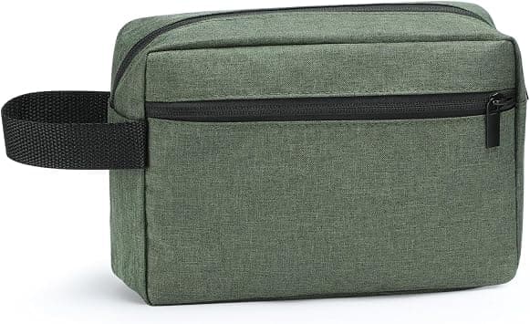 Etercycle Toiletry Bag for Men, Travel Toiletry Bag, Portable Cosmetic Bag, Water-Repellent Shaving Bag for Travel with Handle, Large Storage Space (Green) on Amazon - Best Deal Finder