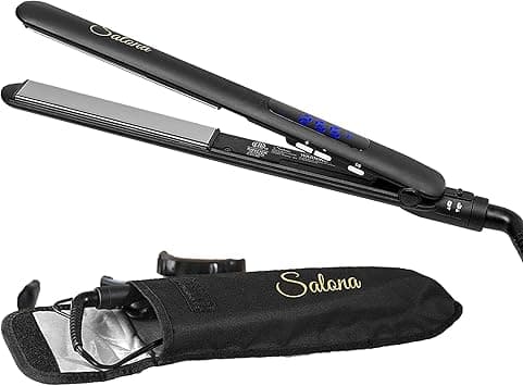 Salona Hair Straightener - 1" Titanium Flat Iron hair straightener and curler Worldwide Dual Voltage 110-240V with Heat Resistant Travel Bag on Amazon.ae - Price Tracker
