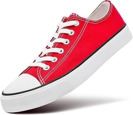 Womens Canvas Sneakers High Top Lace ups Casual Walking Shoes على Amazon.ae - متتبع الأسعار