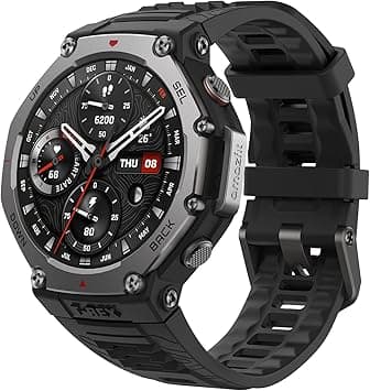 Amazfit T-Rex 3 Rugged/Military Smart Watch 48mm, GPS (with Privacy), Offline Maps, Long Battery Life,328 Feet Water-Resistant, 170 Fitness/Sport Modes, AI, Voice Control, for Android or iPhone, Black on Amazon.sa - Price Tracker
