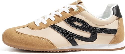 LUCKY STEP Women's Fashion Sneakers Trendy Tennis Shoes Neutral Stylish Retro Trainers Casual Running Walking Shoes on Amazon.ae - Price Tracker
