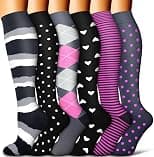 6 Pack Copper Medical Compression Socks for Women and Men-Best Circulation Support for Running, Hiking, Nursing, Travel - متتبع أسعار Amazon.sa