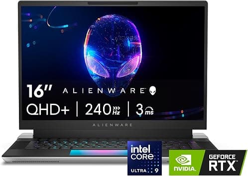 Alienware X16 R2 Gaming Laptop - QHD+ 240Hz 3ms Display, Intel Core Ultra 9-185H, 32GB LPDDR5X RAM, 1TB SSD, NVIDIA GeForce RTX 4080 12GB GDDR6, Windows 11 Home, Onsite Service - - Amazon.sa Price Tracker